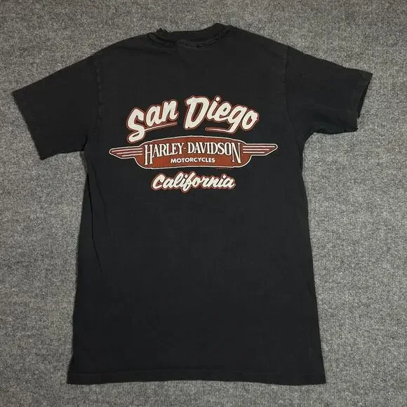 Vintage Hanes Harley-Davidson Shirt Mens Medium Black Milwaukee Iron Eagle 1984 - Picture 2 of 10